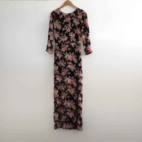 FOR LOVE & LEMONS Autumn Maxi Dress Midnight Floral Size Small - Picture 3 of 13